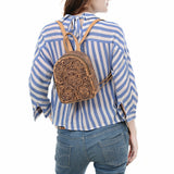 American Darling Backpack Hand Tooled Genuine Leather Women's Bag W.