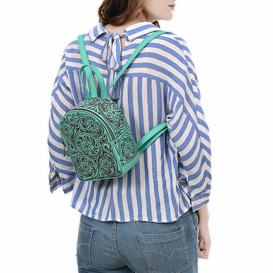 American Darling Backpack Hand Tooled Genuine Leather Women's Bag Western Handbag Purse