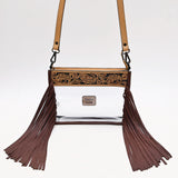 American Darling Clear Bag Beautifully Hand Tooled Genuine Leather Women Bag Western Handbag Purse |