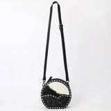 American Darling Canteen Hand Tooled Hair-on Genuine Leather women bag western handbag purse