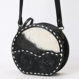 American Darling Canteen Hand Tooled Hair-on Genuine Leather women bag western handbag purse