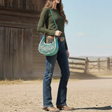 American Darling Wallet Beautifully Hand Tooled Genuine Leather Women Bag Western Handbag Purse | Crossbody Bags