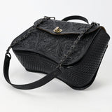 Small Crossbody Beautifully Hand Tooled Genuine Leather women bag western handbag purse