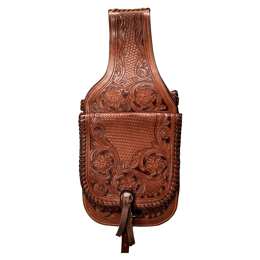 COMFYTACK W. H. Leather Saddle Bag Heavyduty Floral Carved Brown – by Hilason – Cowboy and equestrian accessories