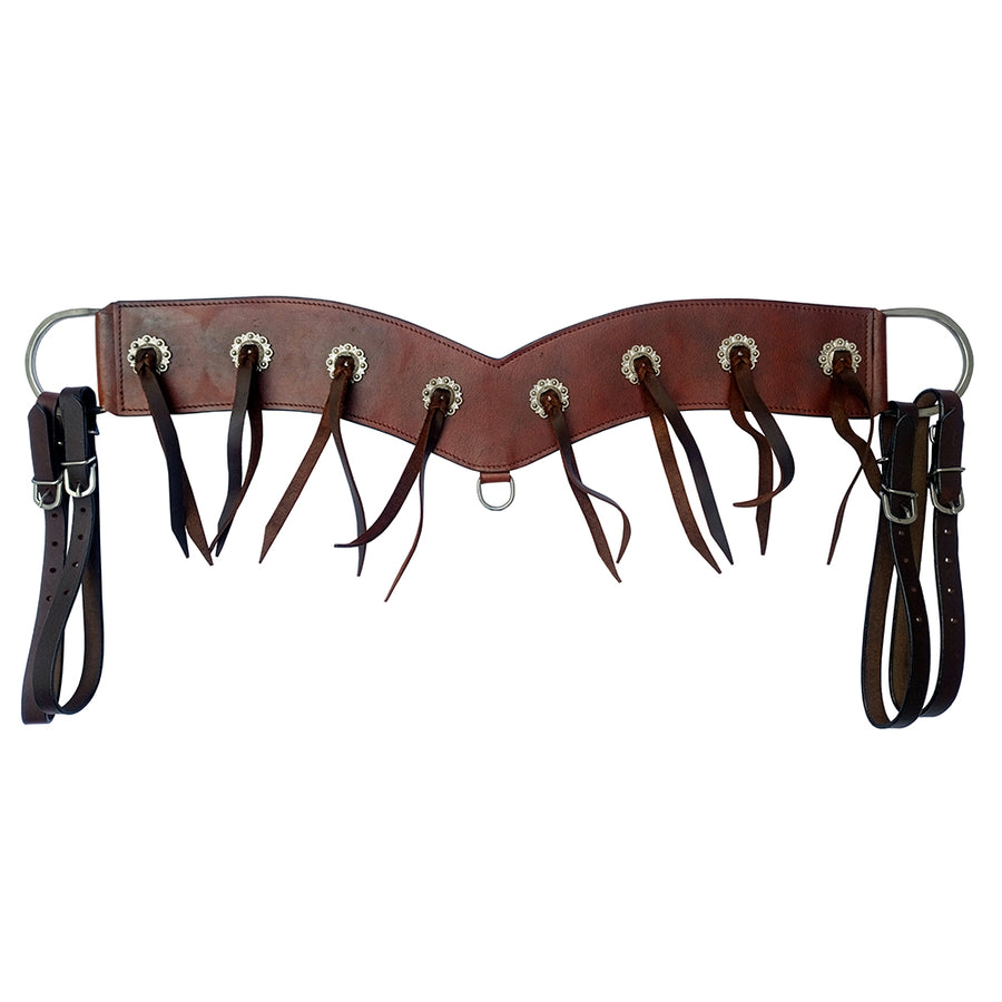 COMFYTACK W. Leather H. Tripping Breast Collar Brown W/ Concho – by Hilason – Cowboy and equestrian accessories
