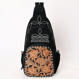 American Darling Sling Hand Tooled Genuine Leather Women Bag Western Handbag Purse