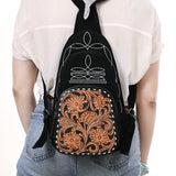 American Darling Sling Hand Tooled Genuine Leather Women Bag Western Handbag Purse