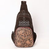 American Darling Sling Hand Tooled Genuine Leather Women Bag Western Handbag Purse