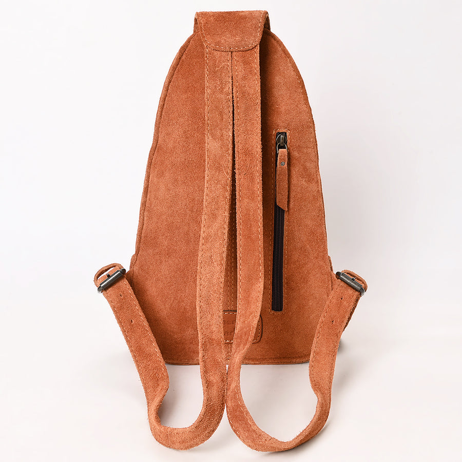 American Darling Sling Hand Tooled Genuine Leather Suede bag | Fanny Pack for Women