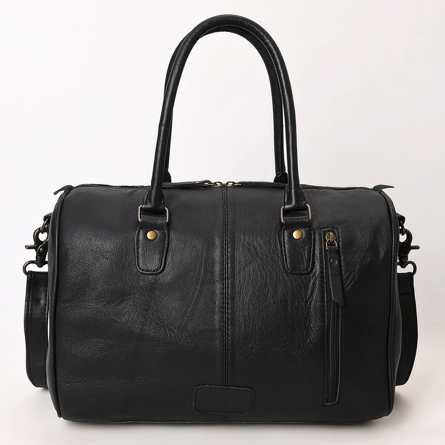 American Darling Western Leather Crocodile Embossed Speedy Bag | Premium Genuine Leather Travel Duffel Bag