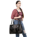 American Darling Adbg1561D Tote Crocodile Embossed Genuine Leather Women Bag Western Handbag Purse