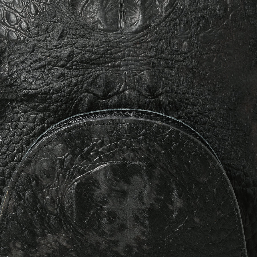 American Darling Western Backpack Bag Handcrafted from Crocodile Embossed Genuine Leather | Buckstitch Detail & YKK Zipper