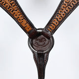 COMFYTACK Western Horse Headstall Breast Collar Set American Leather Tan