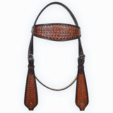 COMFYTACK Western Horse Headstall Breast Collar Set American Leather Tan