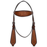 COMFYTACK Western Horse Headstall Breast Collar Set American Leather Tan