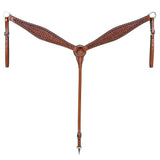 Comfytack Western Horse Breast Collar Hand Tooled Genuine American Leather Tack Brown - Uhorse