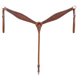 COMFYTACK W. H. Hand Tooled Breast Collar Genuine American Leather – by Hilason – Cowboy and equestrian accessories