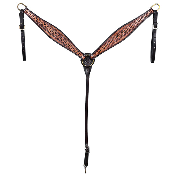 COMFYTACK Western Horse Headstall Breast Collar Set American Leather Tan - Uhorse