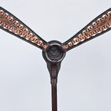 COMFYTACK Western Horse Headstall Breast Collar Set American Leather Tan