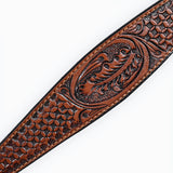 COMFYTACK Horse Floral Headstall Breast Collar Set American Leather Tan