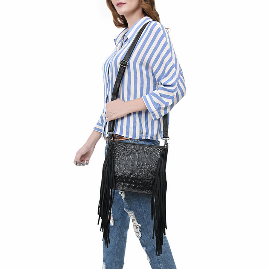 American Darling Small Crossbody crocodile leather Full Grain Genuine Western Women Bag Handbag Purse | for Cute