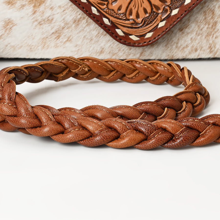 American Darling Envelope Hand Tooled Hair-On Genuine Leather Women Western Handbag | Bag for Purse