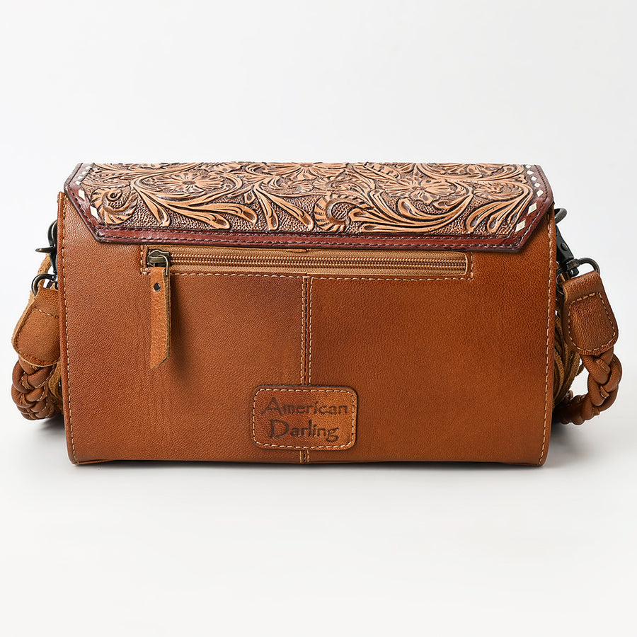 American Darling Envelope Hand Tooled Hair-On Genuine Leather Women Western Handbag | Bag for Purse