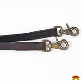 Hilason Western Horse Genuine Leather Split Reins Dark Brown