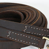 Hilason Western Horse Genuine Leather Split Reins Dark Brown