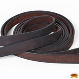 Hilason Western Horse Genuine Leather Split Reins Dark Brown