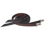 Hilason Western Horse Genuine Leather Split Reins Dark Brown