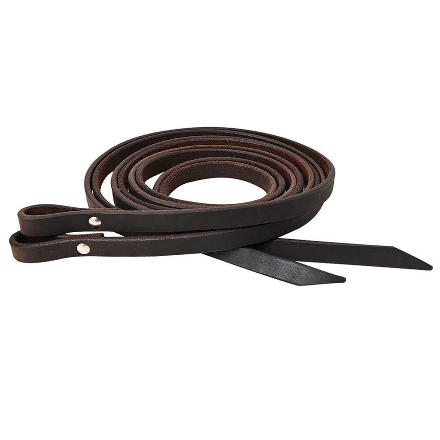 Hilason Western Horse Genuine Leather Western Split Reins Dark Brown 5/8" X 7' - Uhorse