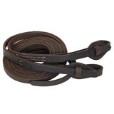 Hilason Western Horse Genuine Leather Split Reins Dark Brown