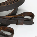 Hilason Western Horse Genuine Leather Split Reins Dark Brown