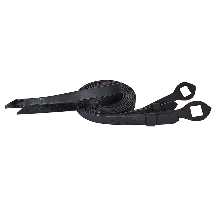 Hilason Western Horse Genuine Leather Split Reins Dark Brown 1" x 8' - Uhorse