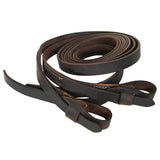 Hilason Western Horse Genuine Leather Split Reins Dark Brown