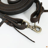 Hilason Western Horse Genuine Leather Single Reins Dark Brown