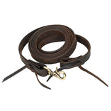 Hilason Western Horse Genuine Leather Single Reins Dark Brown