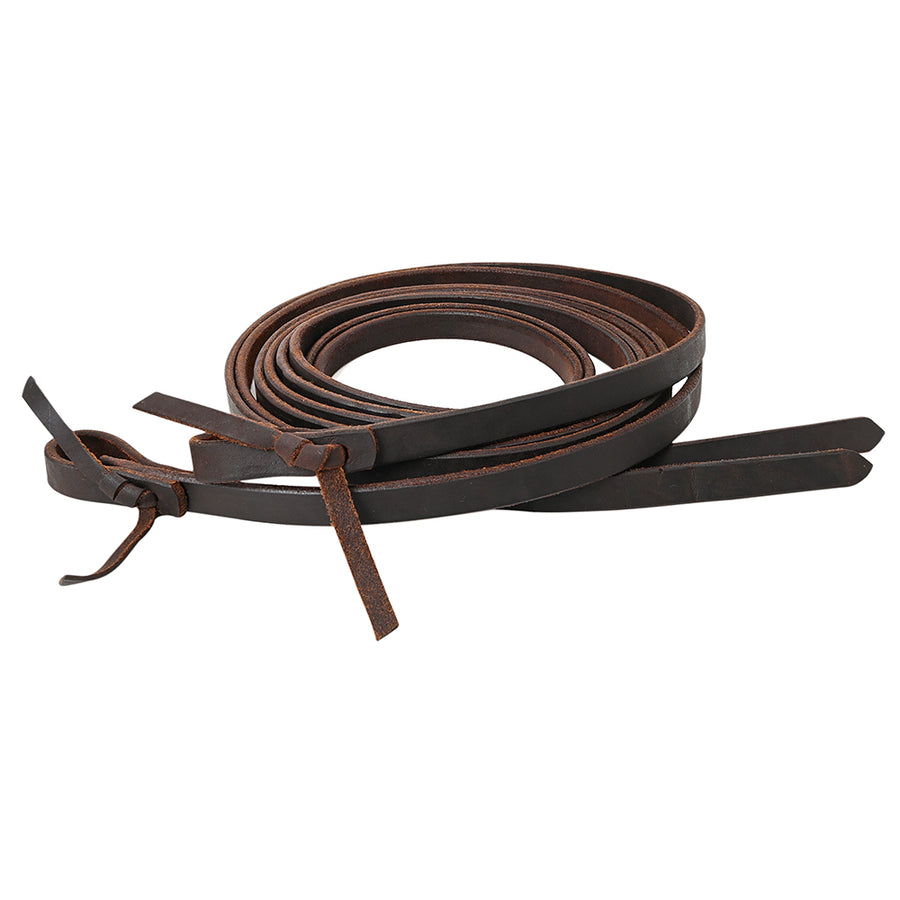 Hilason Western Horse Genuine Leather Western Split Reins Dark Brown 5/8" X 8' - Uhorse