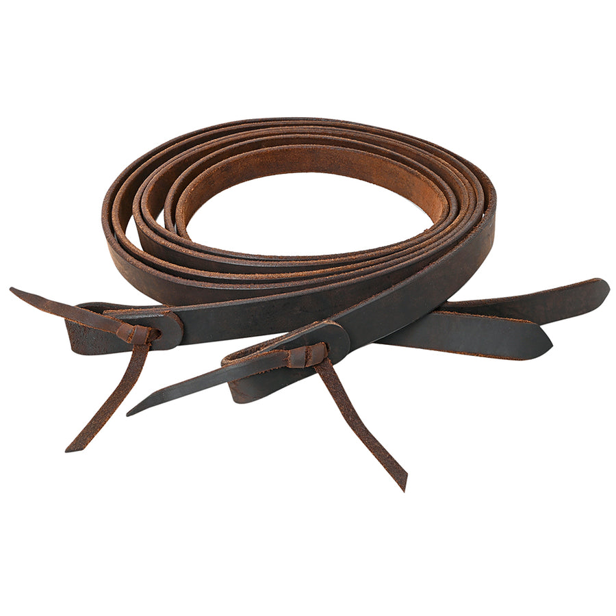 Hilason Western Horse Genuine Leather Western Split Reins Dark Brown 1" X 8' - Uhorse