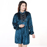 ADDR009 Velvet Women shirt dress Tunic Ladies girl Top