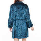 ADDR009 Velvet Women shirt dress Tunic Ladies girl Top