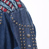 ADDR019 Denim Women shirt Jacket Dress Tunic Ladies Girl Top
