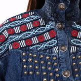 ADDR019 Denim Women shirt Jacket Dress Tunic Ladies Girl Top