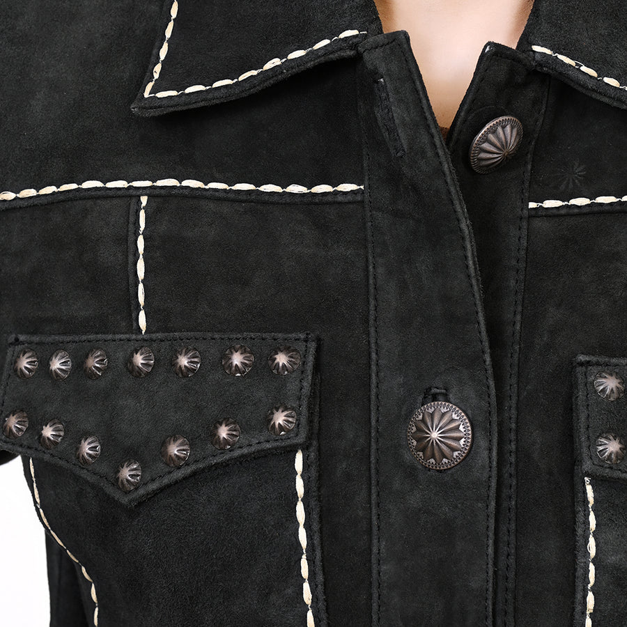 American Darling Genuine Vintage leather Women Blazer dress Shirt jacket ladies Girl| | for