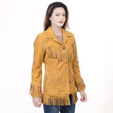 ADJKTLTR07 Genuine Suede leather Women shirt jacket dress ladies girl