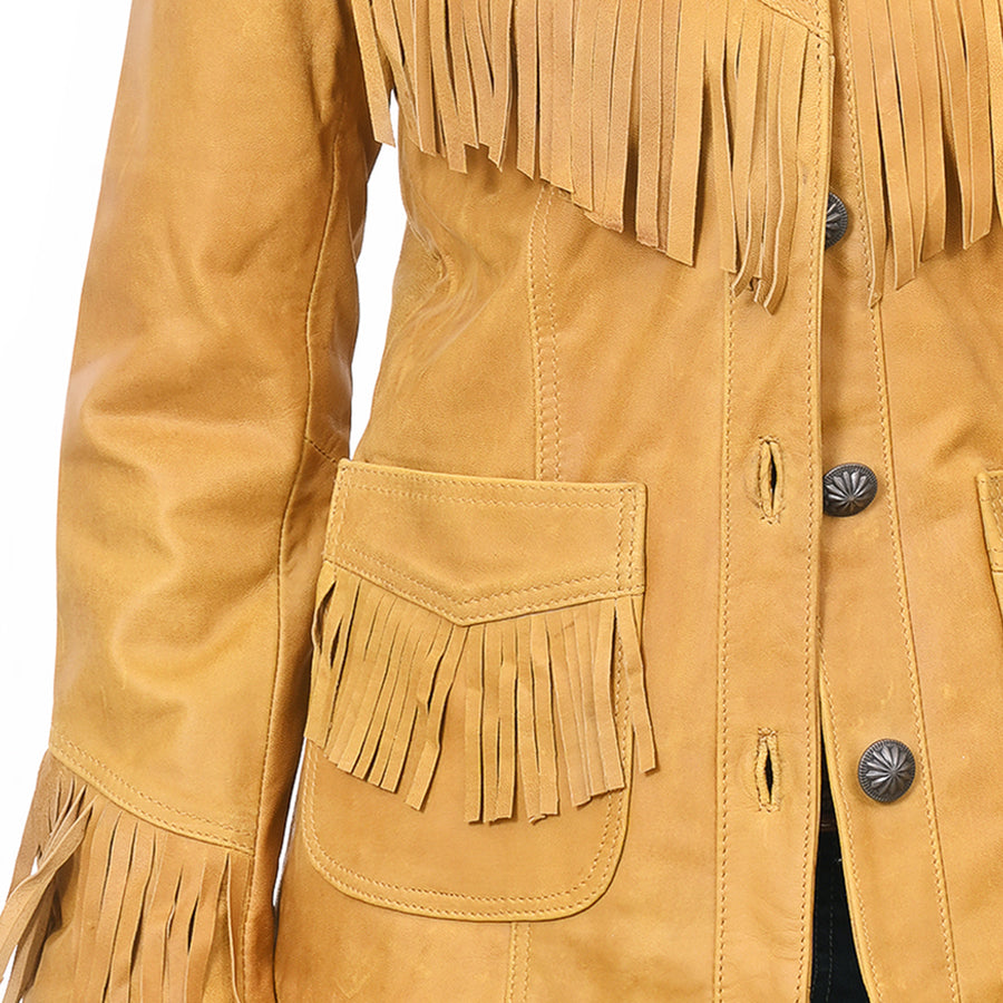 American Darling Genuine Vintage leather Women Blazer dress Shirt jacket ladies Girl| | for