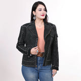 ADJKTLTR11 Genuine Suede leather Women shirt jacket dress ladies girl