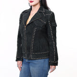 ADJKTLTR11 Genuine Suede leather Women shirt jacket dress ladies girl