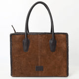American Darling Tote Bag Western Genuine Leather Handcrafted Shoulder Purse with Boot Stitched Design and YKK Zipper